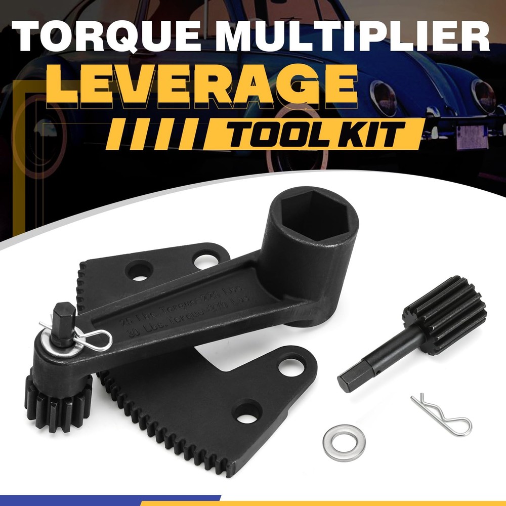 PQY Torque Multiplier Leverage Tool Compatible with VW Bug/Volkswagen black