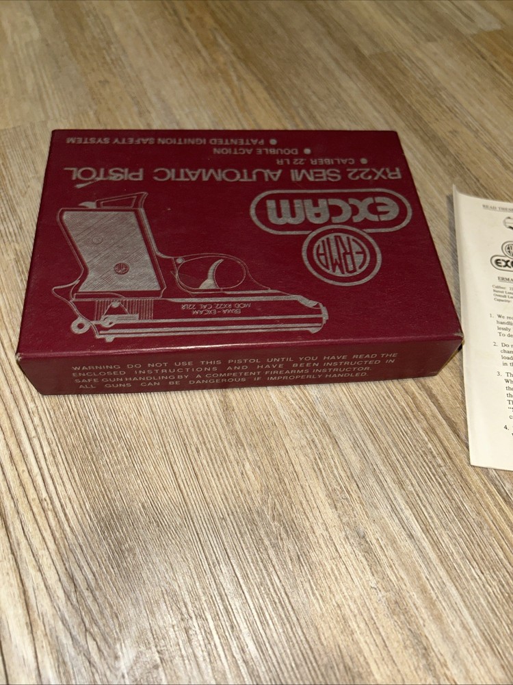 Erma Excam EMPTY BOX With Instructions .22 lr Cutout