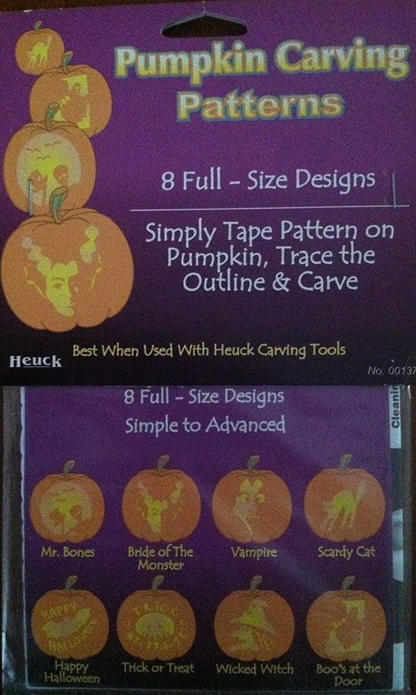 8 NEW HEUCK HALLOWEEN PUMPKIN CARVING PATTERNS SIMPLE TO ADVANCED