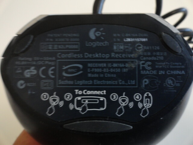 BB4: Logitech C-BK16A-DUAL Cordless Desktop Receiver