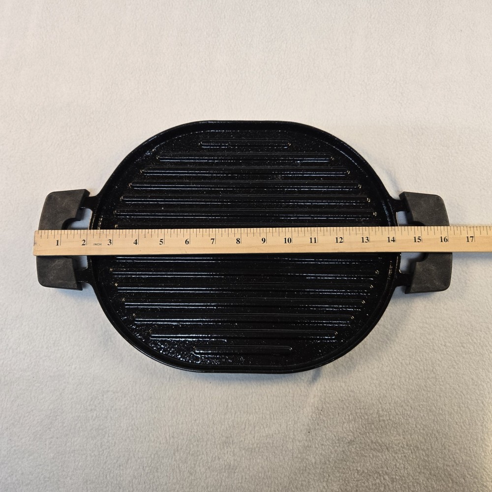 NuWave Grill Pan Precision Induction Cast Iron Double Handle Black Griddle