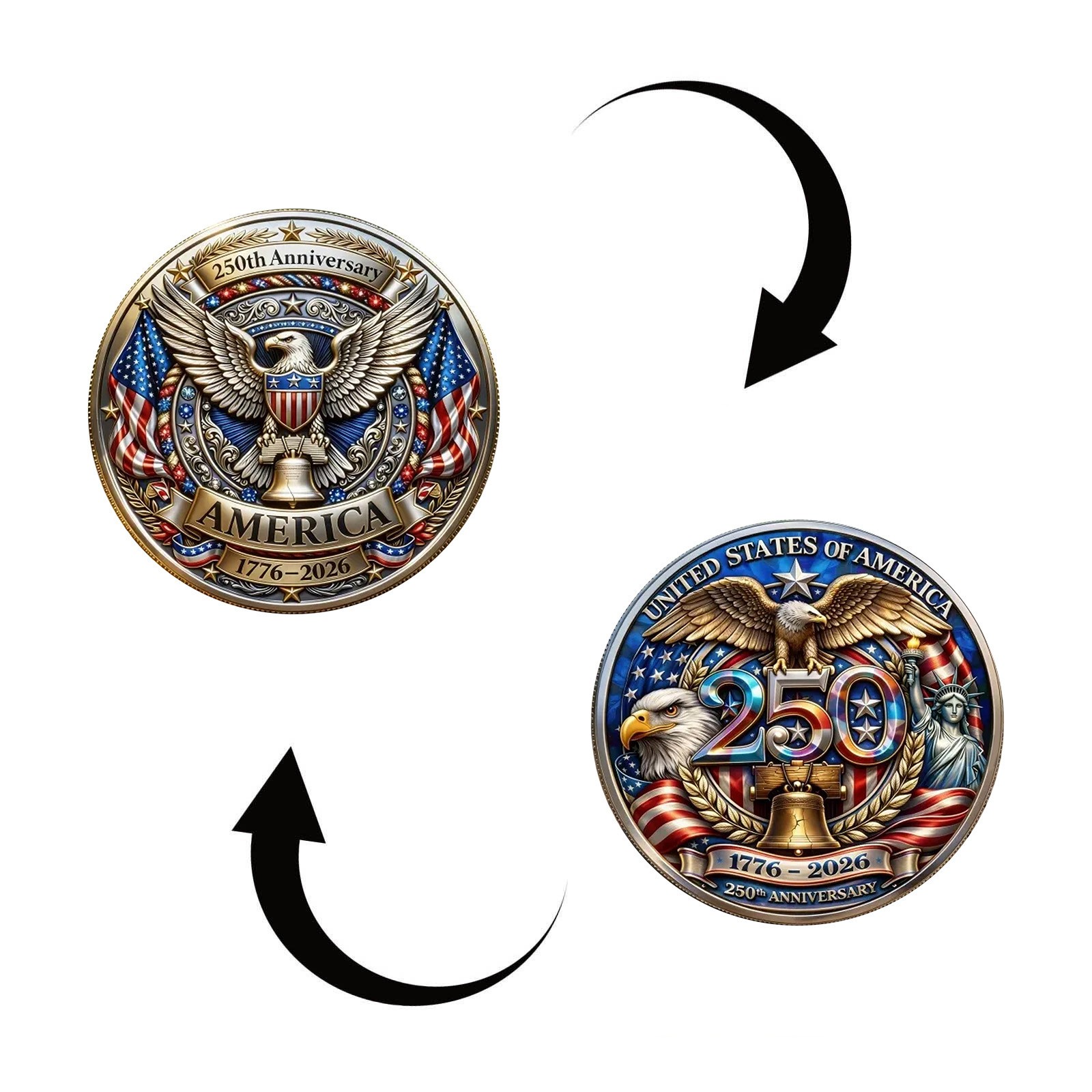 250th Anniversary Commemorative Coin America 1776-2026