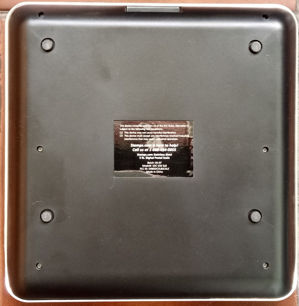 Stamps.Com Digital Postal Scale, 5lb Capacity - DOES NOT include USB cord