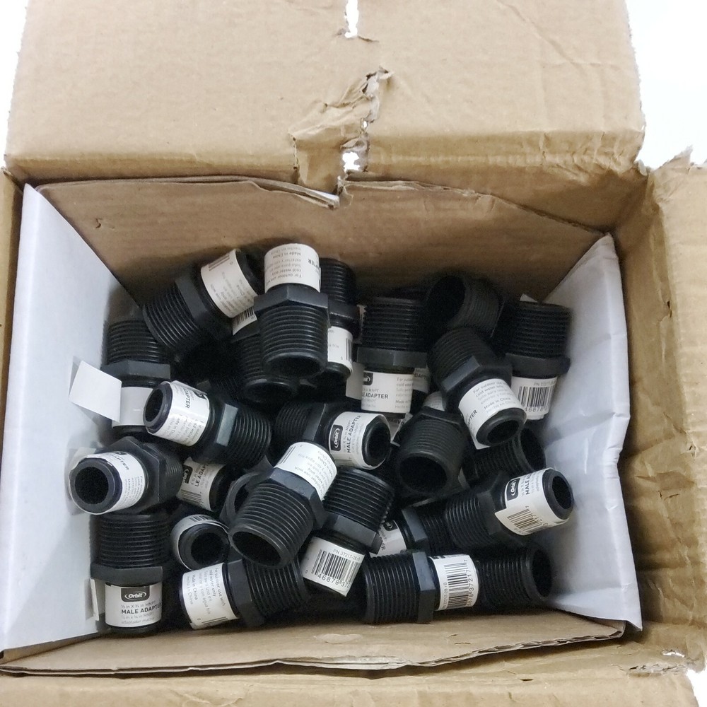 50 ps Orbit 1/2" X 3/4" Male Thread Poly Riser Adapter 37217