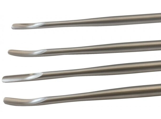 Interchangeable Teflon Mallet Head Straight and Curved Elevator Set (4mm & 5mm)