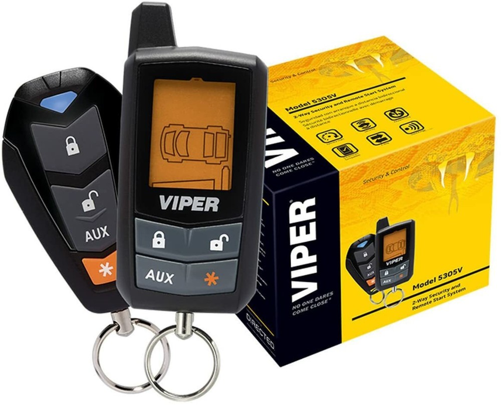 Viper 5305V LCD 2-Way Security Remote Start System + 4 PCS Universal Door Lock
