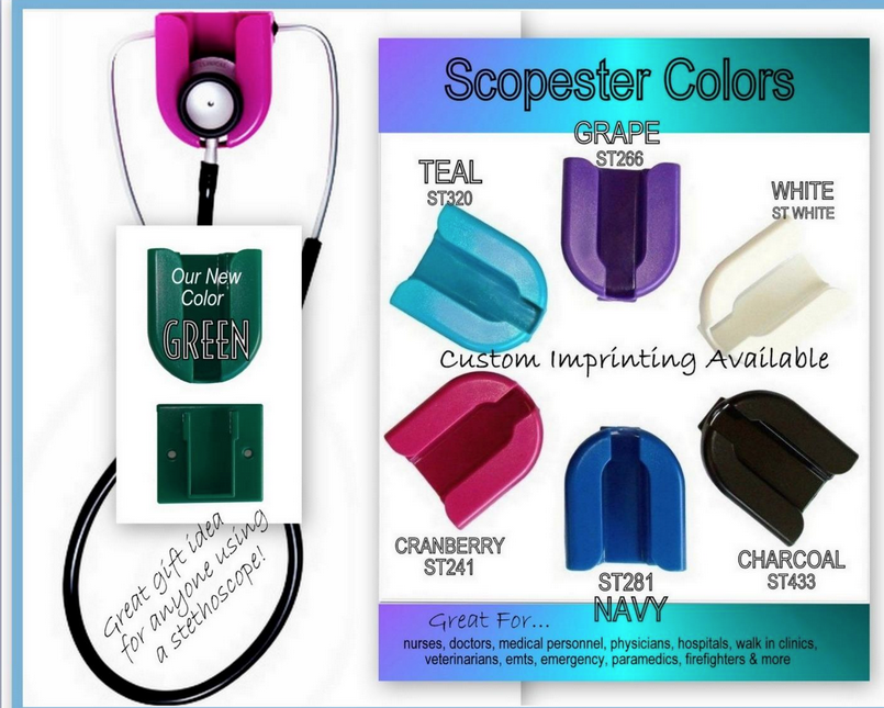 Scopester Stethoscope Holder Spring Loaded - 6 Colors!