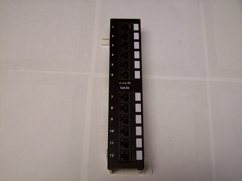 cpp5-12al 12 port cat5e 10" wall mount mini patch panel cpp512al cyrex cpp512al