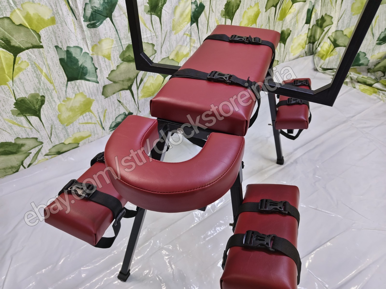 Portable Heavy Duty Bench Table Wine Color