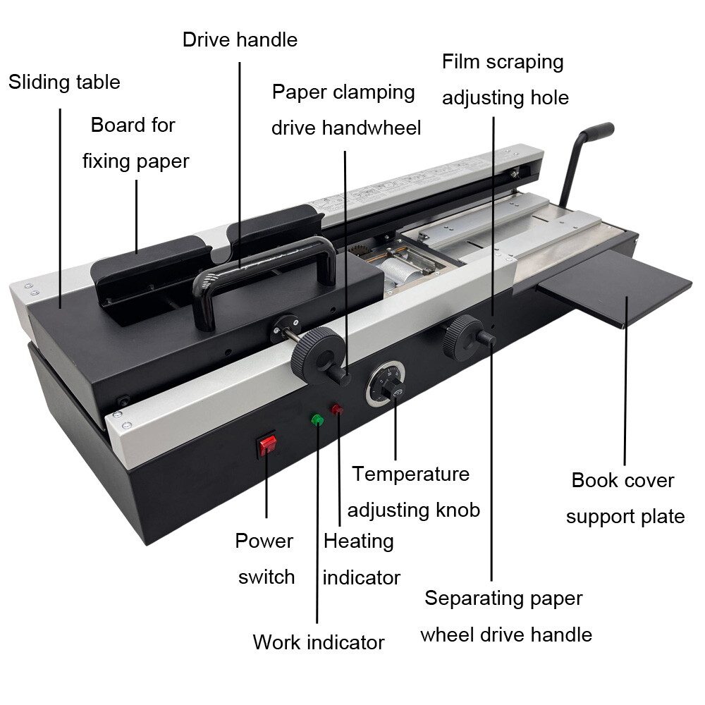 110V Manual Hot Glue Binder Wireless Binding Machine Office Supply Book