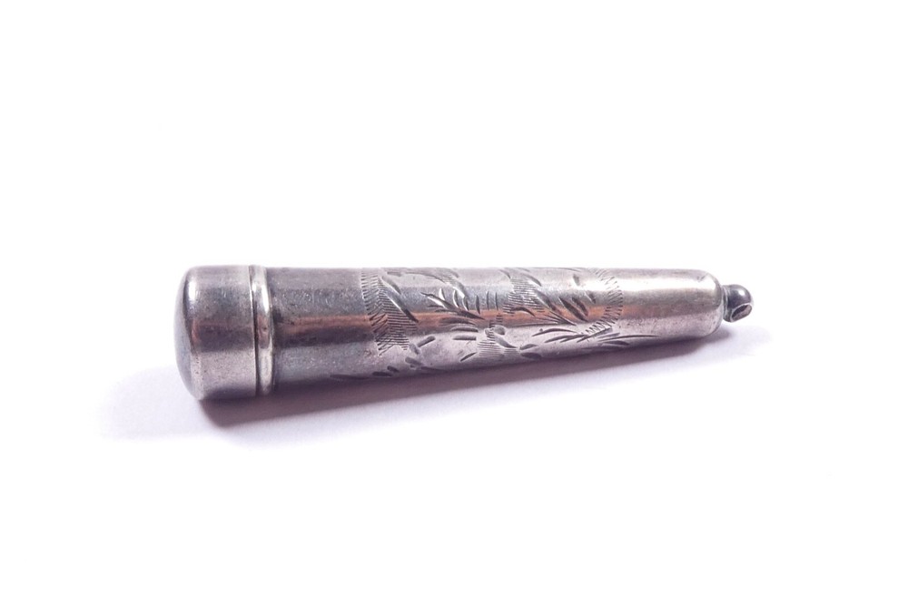 Antique Cheroot / Cigarette Case Sterling Silver Victorian Samuel Smith