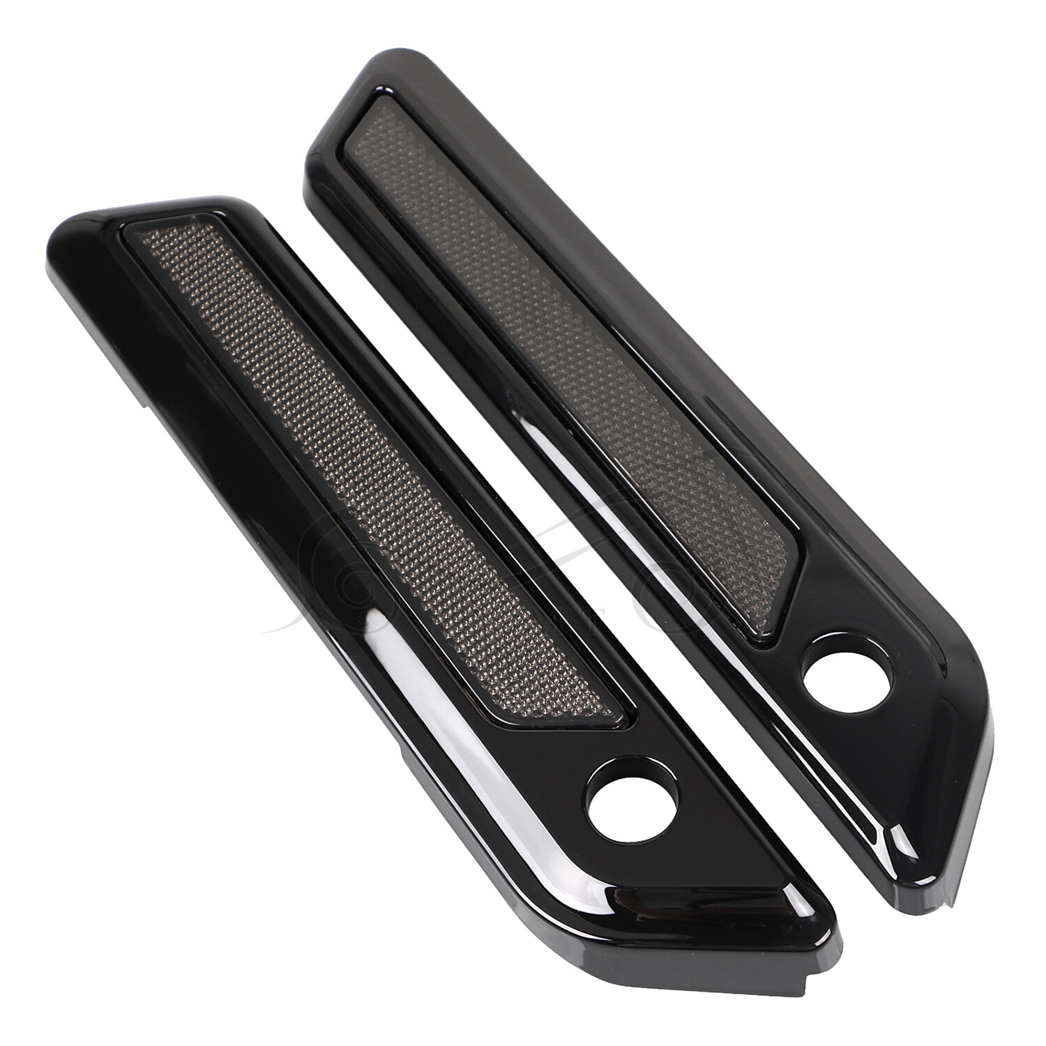 Black Saddle Bag Hinge Latch Covers For Harley Touring Road Street Glide 14-23