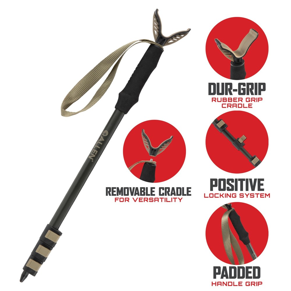 Adjustable Monopod Shooting Stick & Gun Rest - Versatile Hunting Accessory
