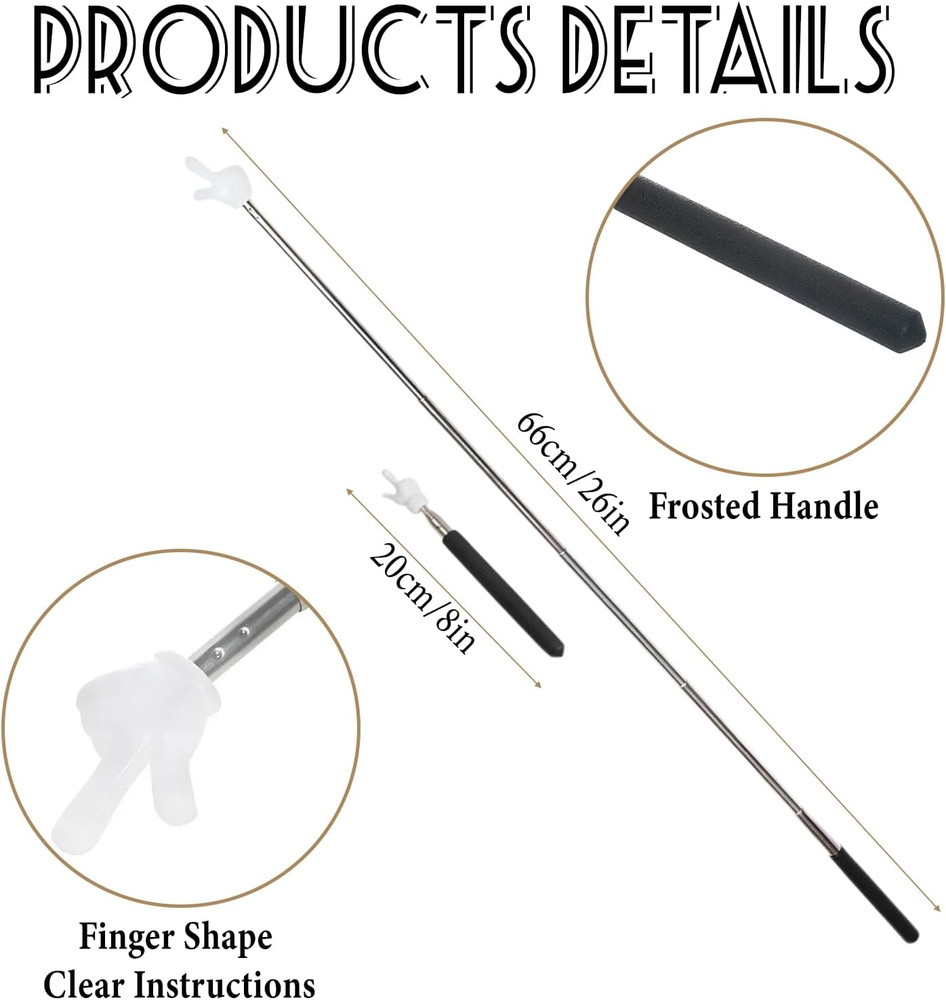 Pointer Finger Stick, Finger Teacher Pointer Stick for Classroom Hand Pointer St