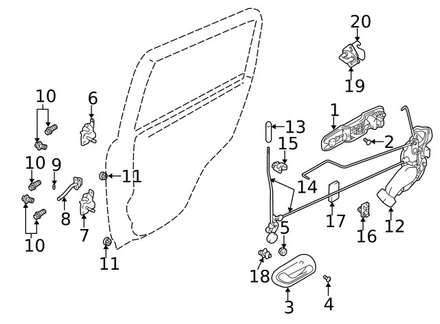 Genuine GM Handle Inside Screw 15676605