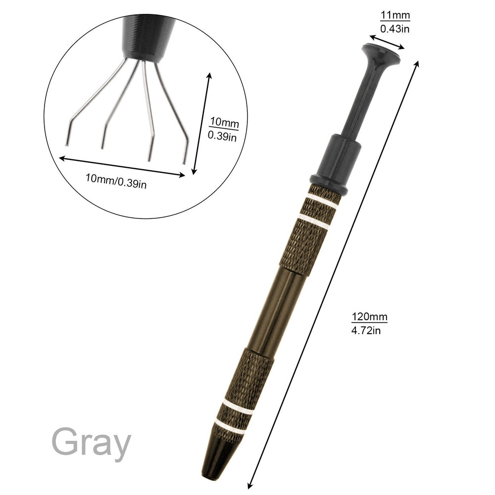 5pcs IC Chip Remover Tool IC PickupChip Extraction Tool Extractor Puller 4-Claw