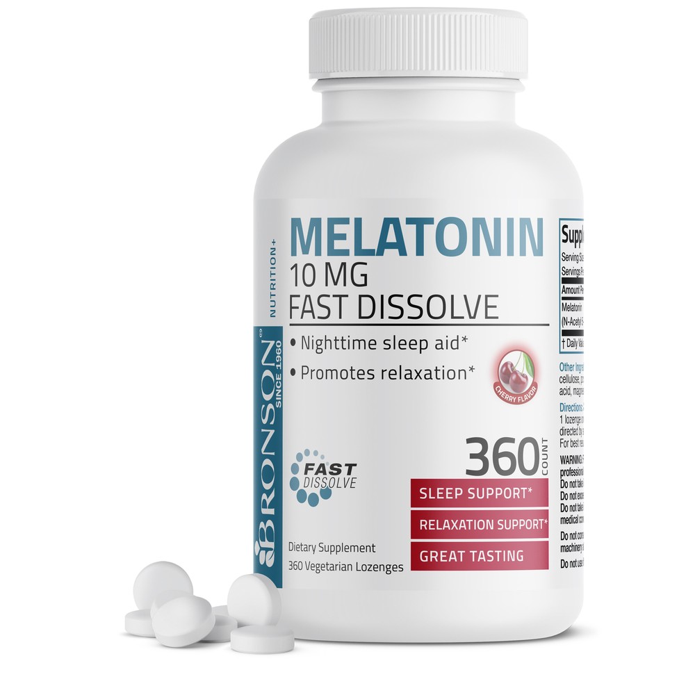 Melatonin 10mg Fast Dissolve Tablets - Sleep Aid, 360 Cherry Flavored Tablets