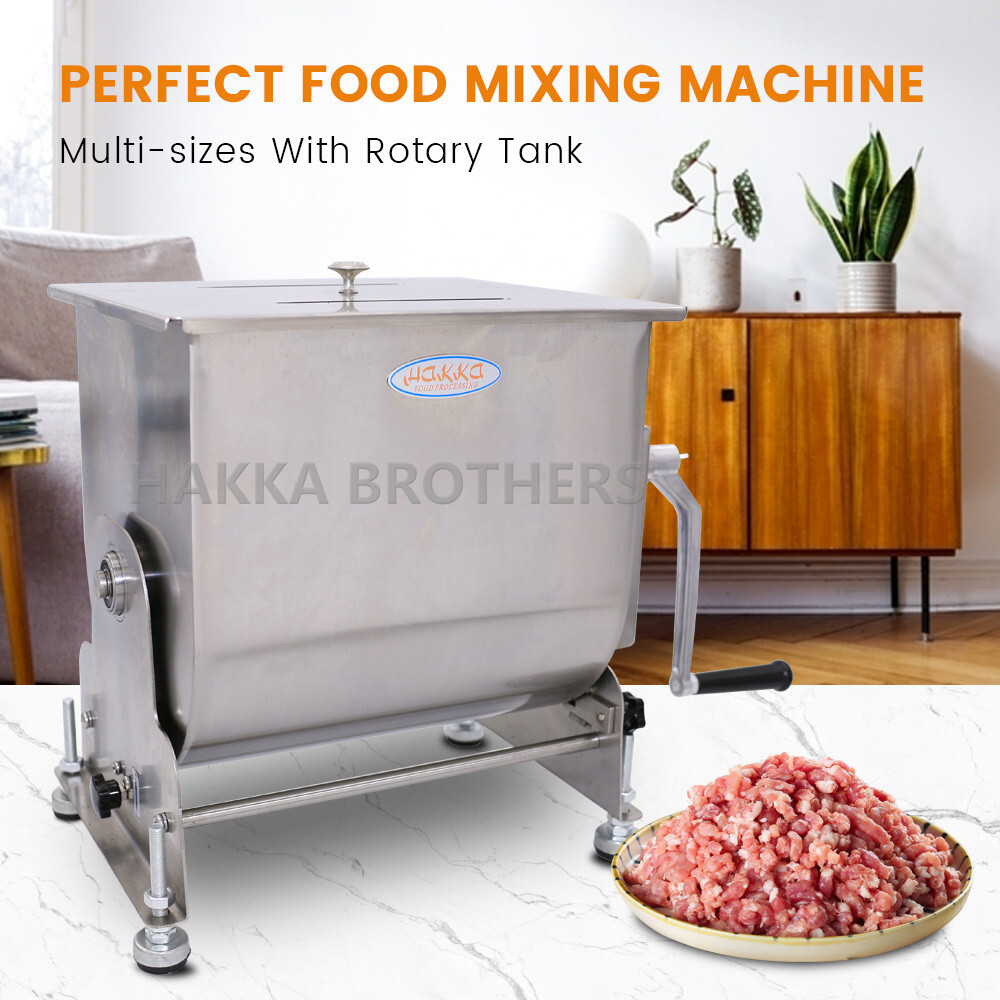 Hakka Tilt Tank Stand Mixer 30lbs 15L Food Mixing Sausage Processor Hopper