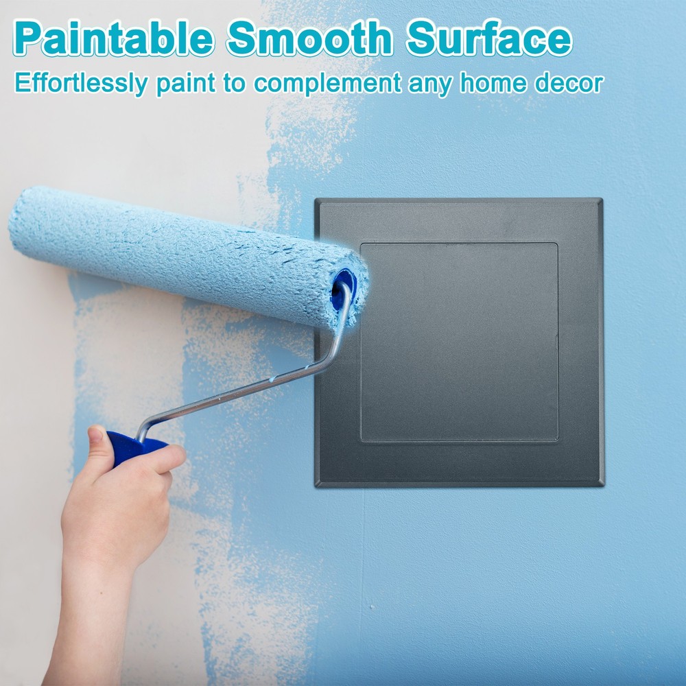 1-Pack Access Panel for Drywall, 5x5" Plastic Removable [Grey, Square]