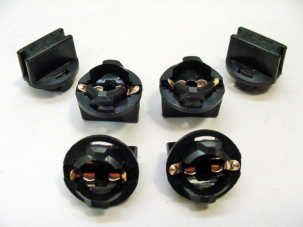 6x Ford 194 Instrument Panel Cluster Light Bulb Lamp Dashboard Socket Plug NOS