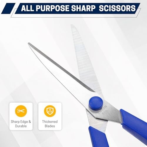 32-Pack 8" All-Purpose Sharp Scissors for Sewing, Crafting, Office & School Supp
