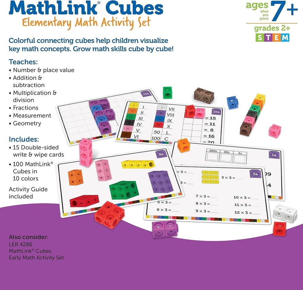 Elementary Math Activity Set - MathLink Cubes for Kids