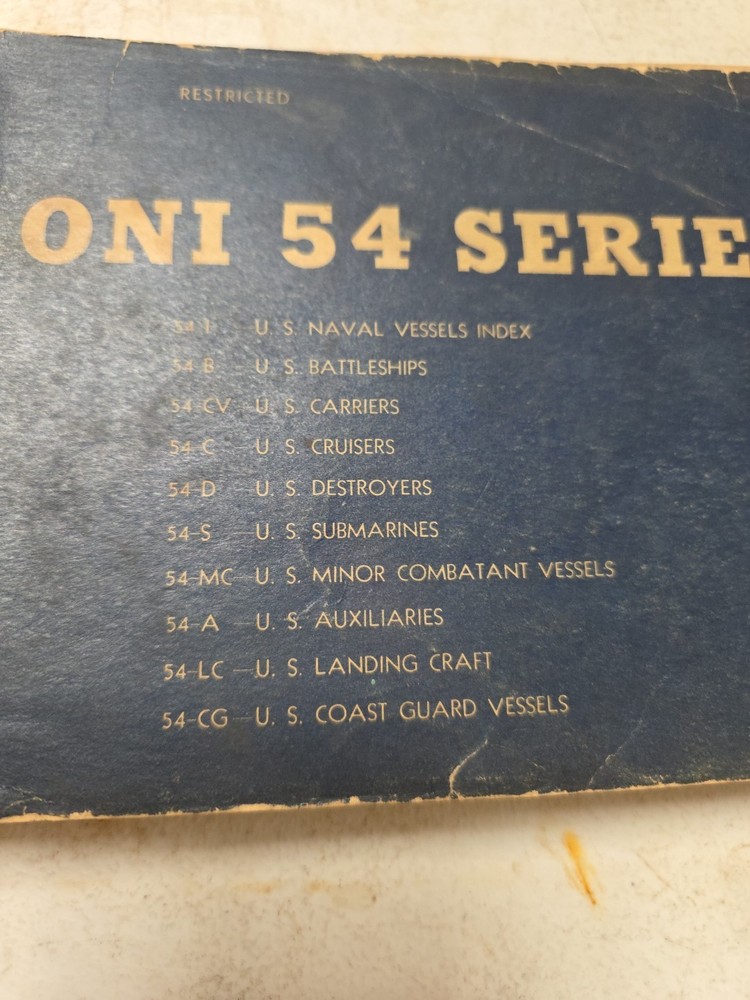 Oni-54 Series U.S. Naval Ships & Restricted