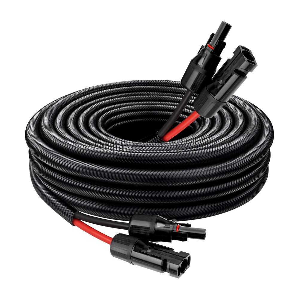 Solar Panel Extension Cable - 10AWG 10FT Wire with Female &