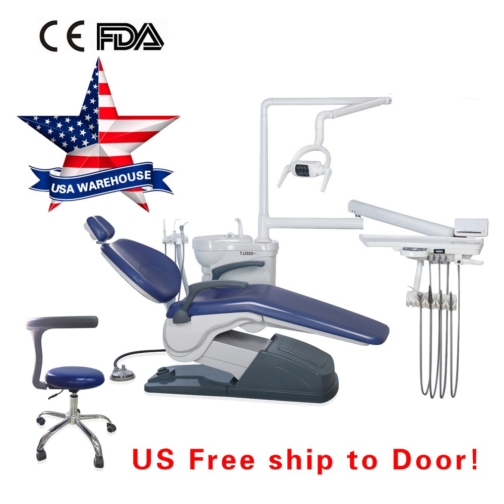 Dental Comprehensive Unit Chair Hard Leather Computer Controlled DC Motor USA