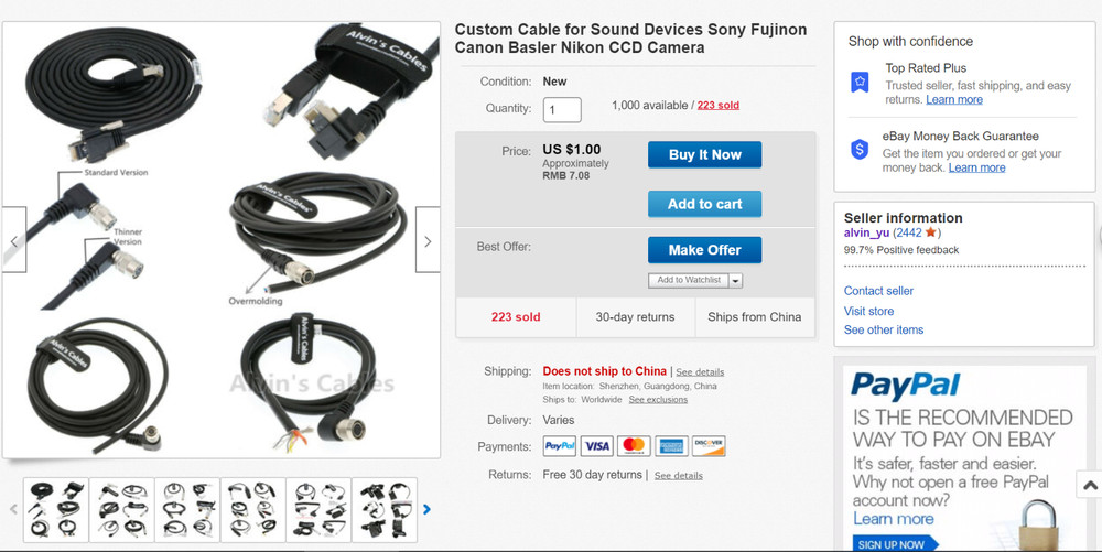 Alvin's Cables Custom Cables Link for AS erixzec