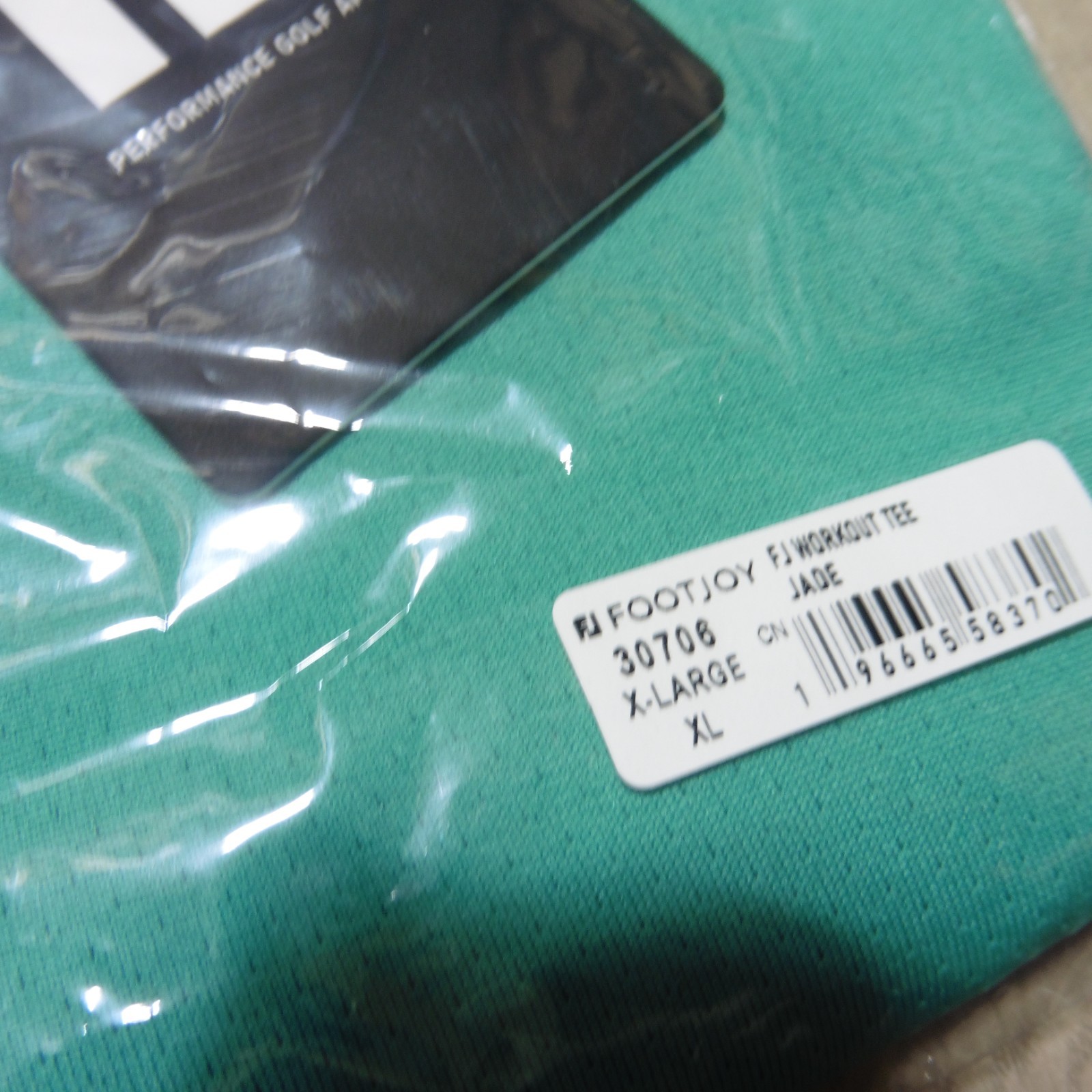 FOOTJOY Mens XL T SHIRT TRAINING WORKOUT GOLF POLYESTER GREY BLUE GREEN