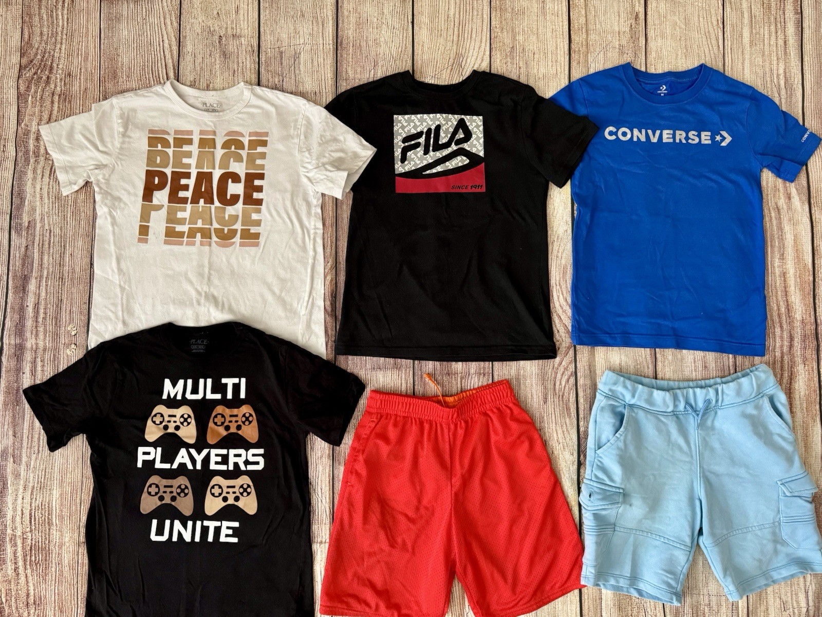 Fila Converse boys clothing lot size 10-12 shirts shorts