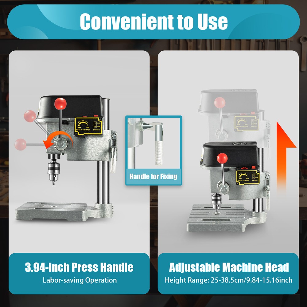 Portable Mini Bench Drill Press Bench Compact Small Electric Drilling Machine