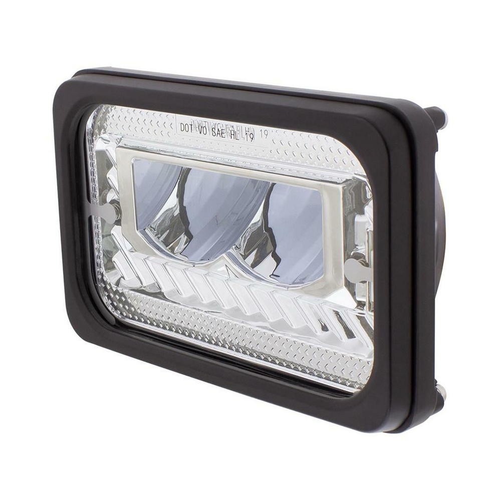 4" X 6" Heated LED Headlight High Beam - Chrome