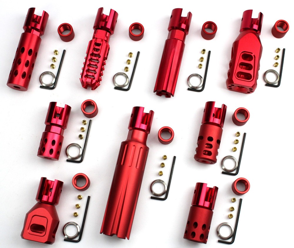 Red Muzzle Brake Compatible with Ruger 10/22 1022 .22LR