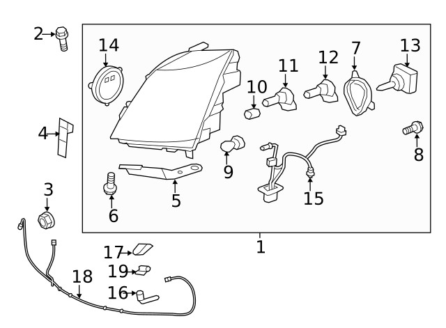 Genuine GM Driver Side Headlamp Bracket 25924112