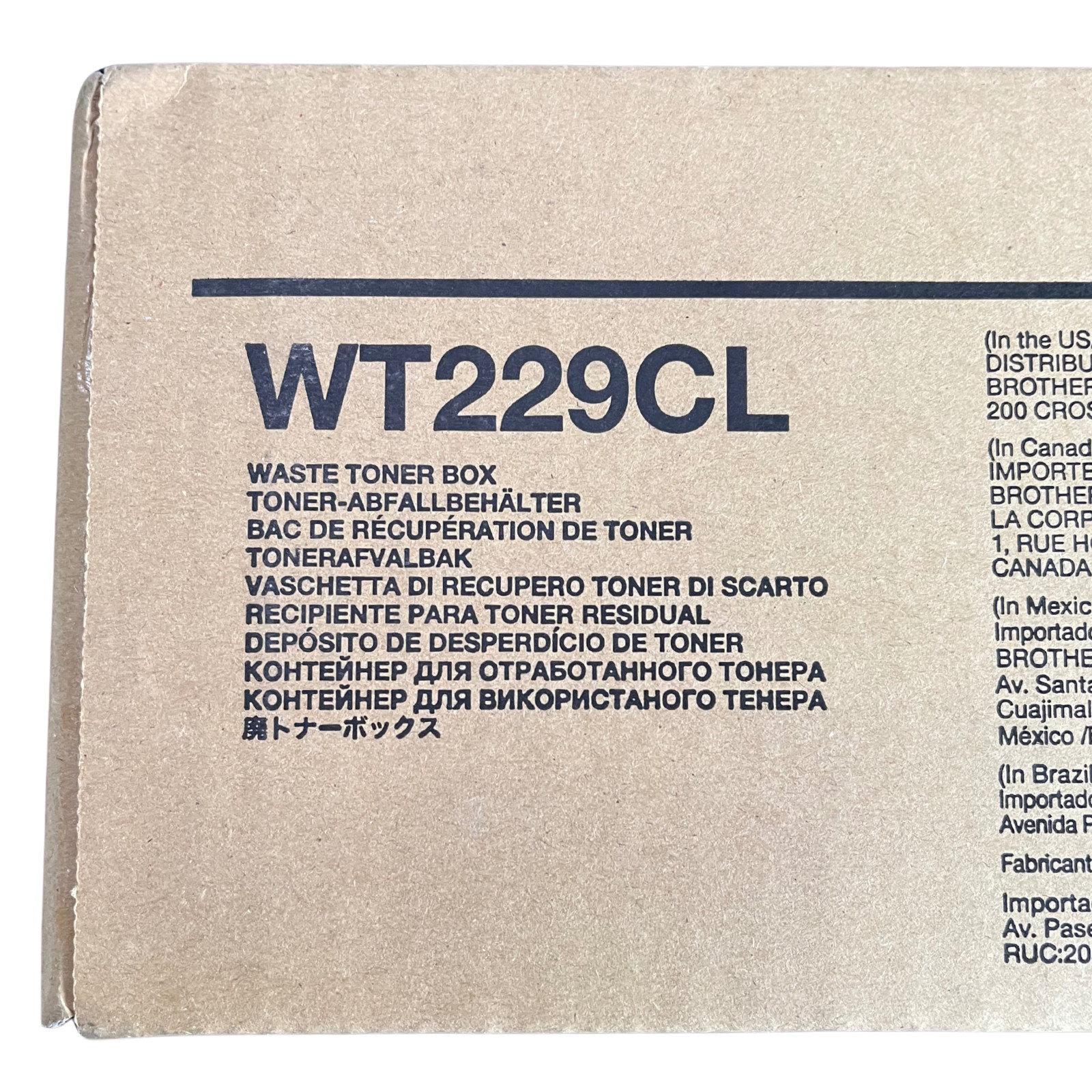 OEM Genuine Brother WT-229CL Waste Toner Box (SEALED)