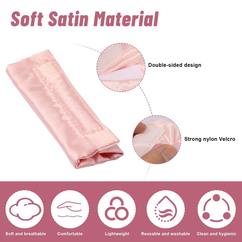4 Pack Satin CPAP Mask Strap Covers, Silk Covers Comfortable Pink