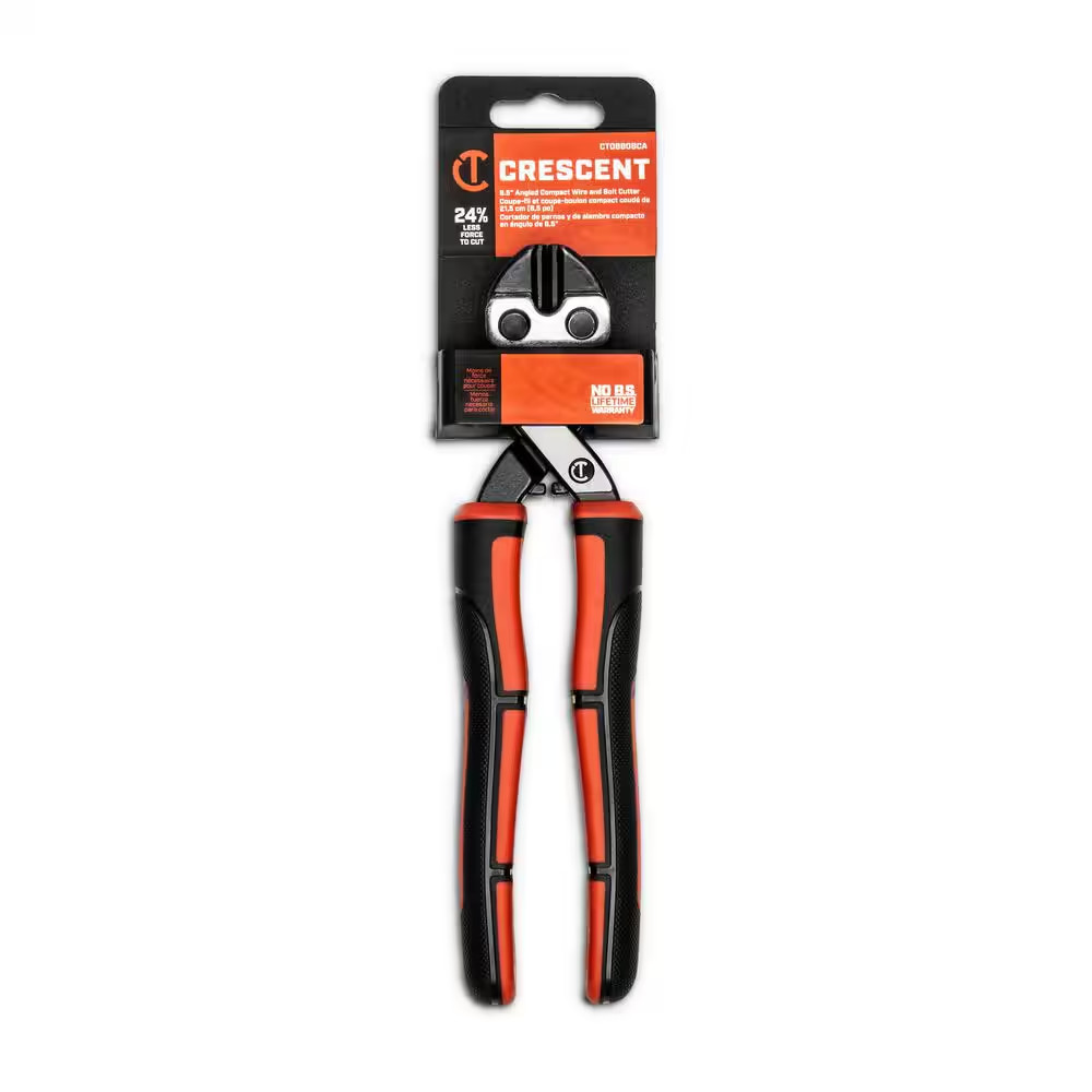 8.5 In. Angled Compact Wire and Bolt Cutter
