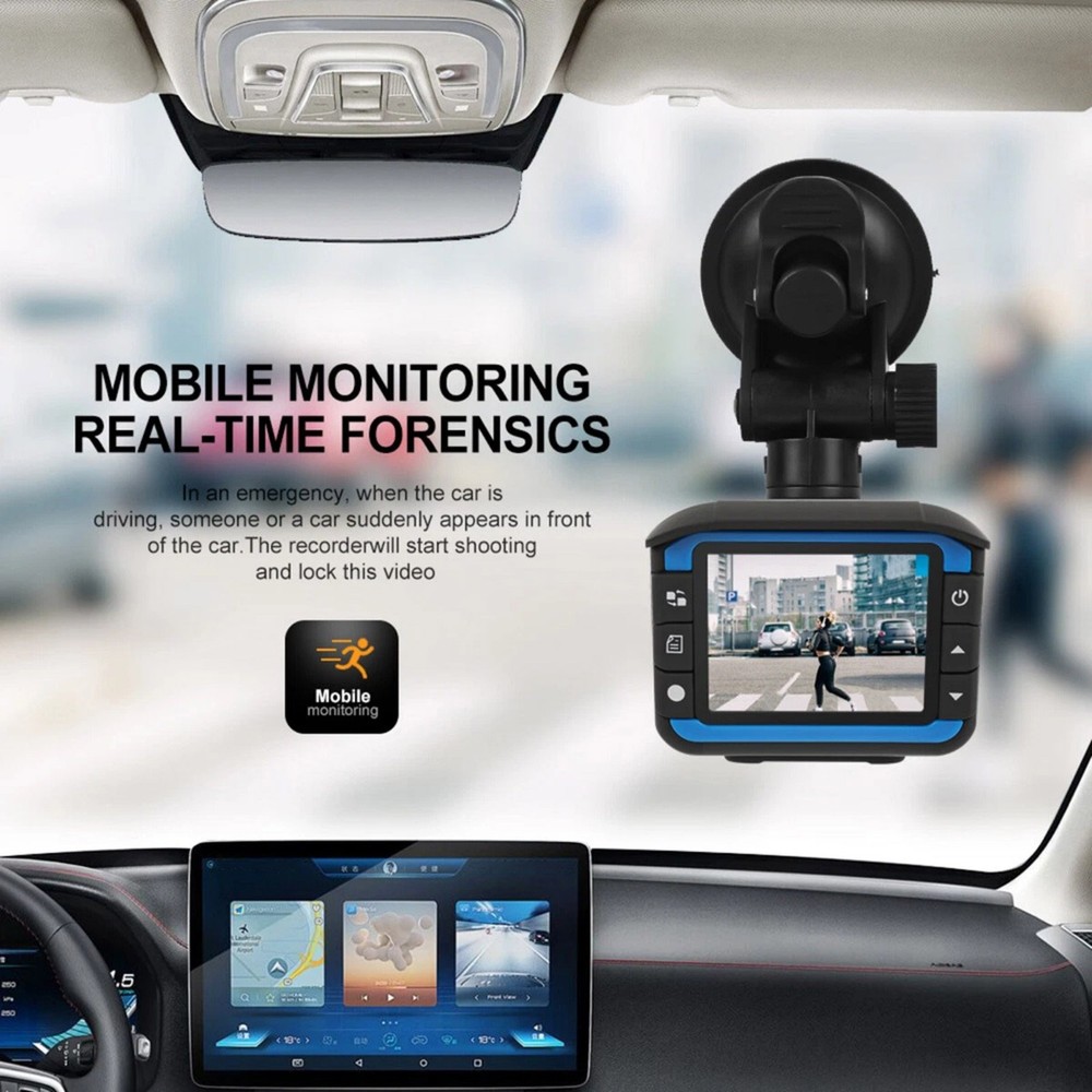 Vehicle DVR Detection System Radar Dash Camera G-sensor Night Vision 720P HD