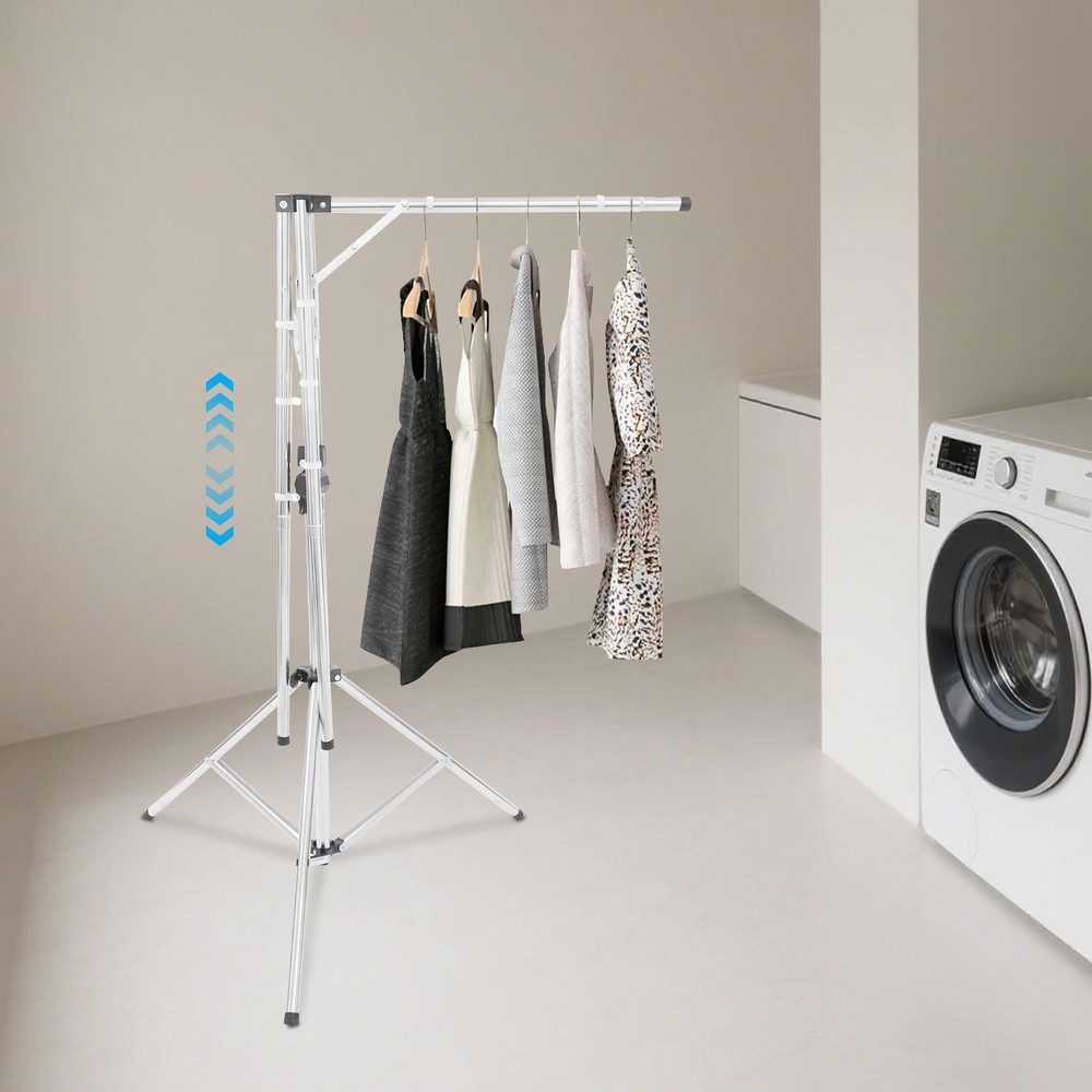 Adjustable Clothes Rack, X-shaped Adjustable Folding Tripod Clothes Drying Rack
