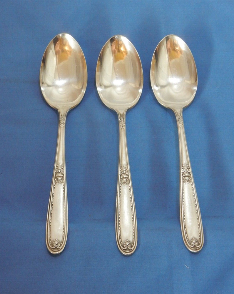 Williams Bros Silverplate 1921 Lois Serving Tablespoon Spoons - 3