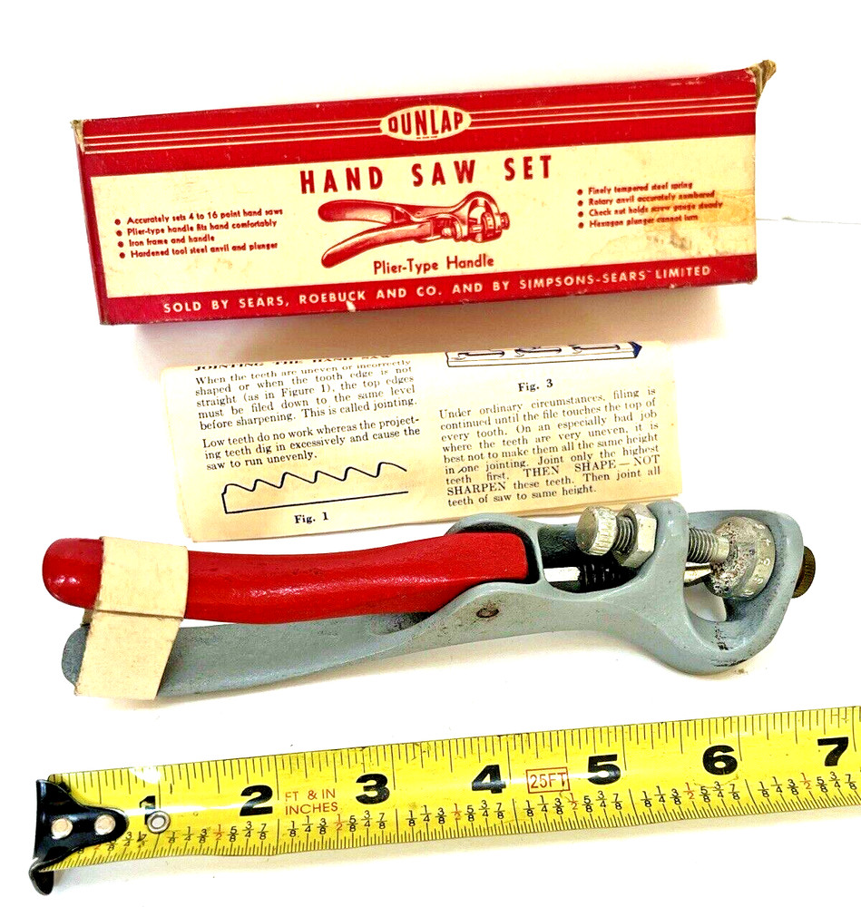 NOS DUNLAP TOOLS SAW SHARPENING TOOL MODEL: 4880