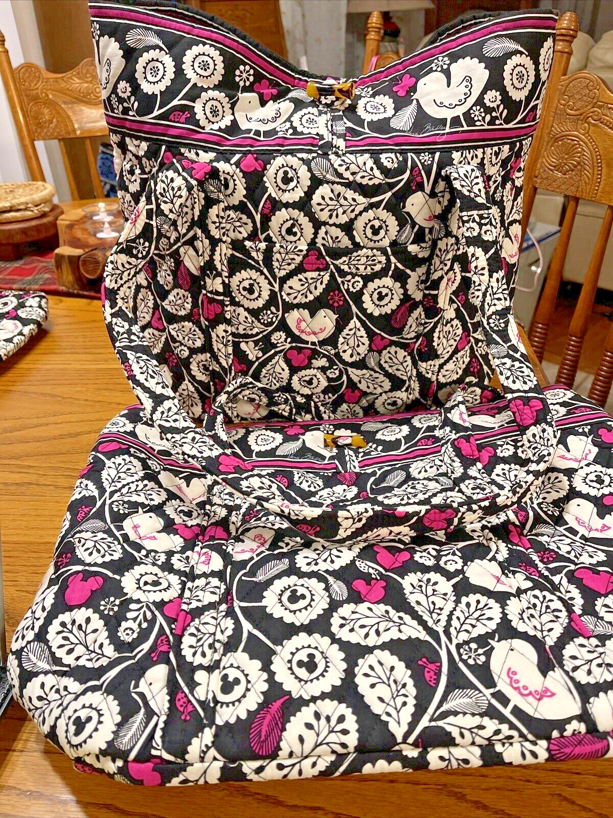 Vera Bradley Disney Vera Tote Mickey Meets Birdie NWT w/sm cosmetic or ZipID/lan