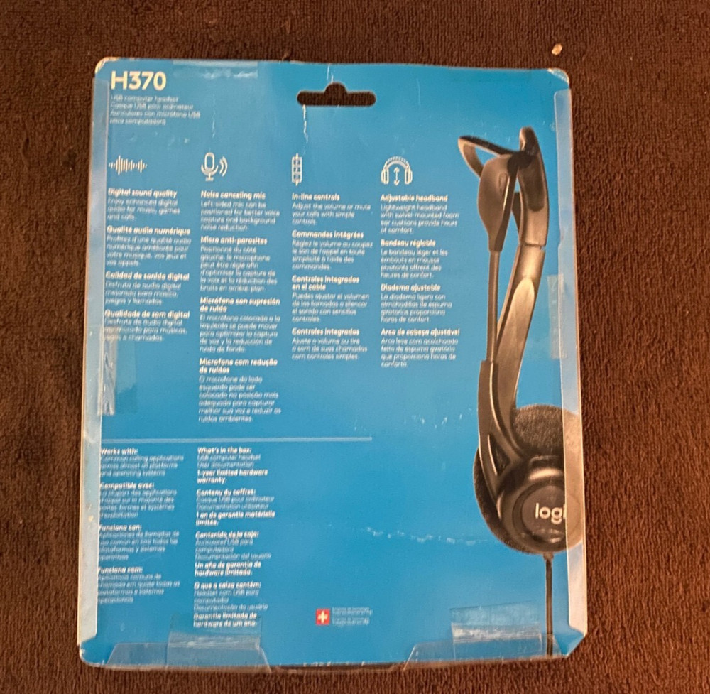 Logitech H370 Headband Headset - Black