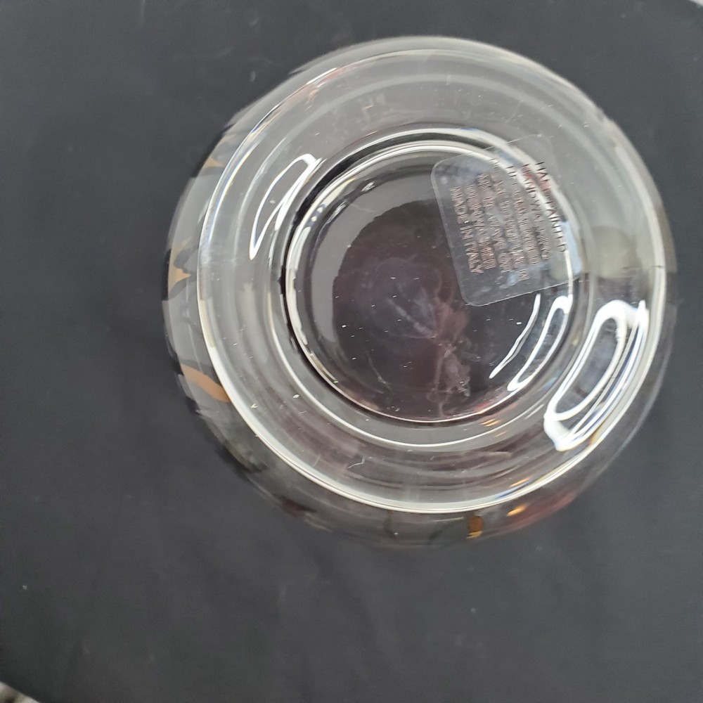 Glass Vase With Leaf Prints