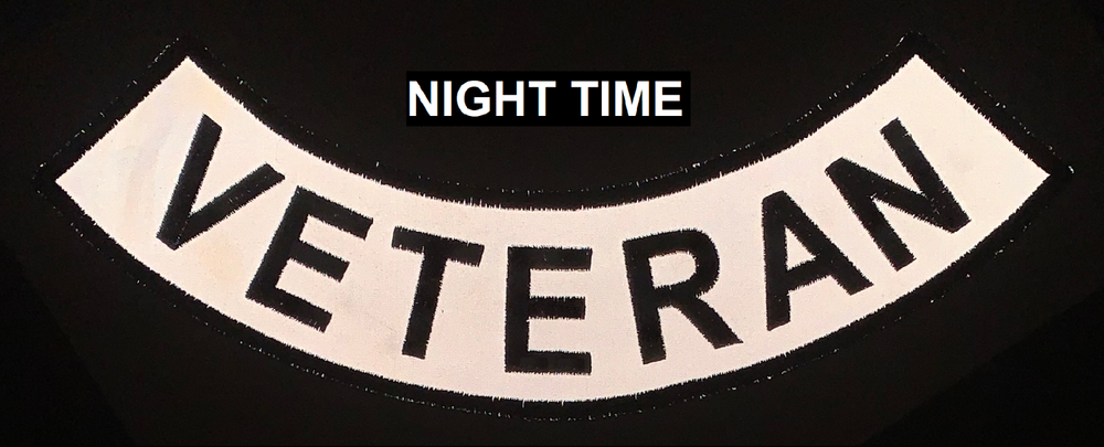 LARGE VETERAN BOTTOM ROCKER REFLECTIVE PATCH