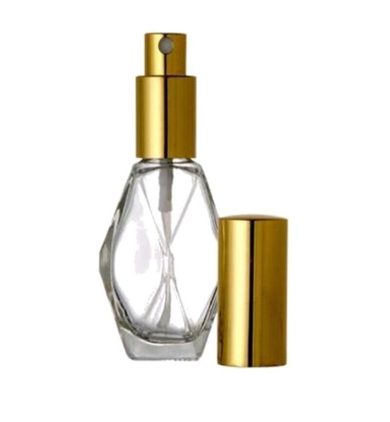 12 Refillable Perfume Bottles- 2 oz. Atomizer Luxury Bottle, Diamond Shape, 60ml