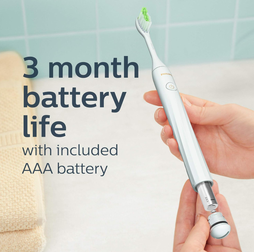 Philips One By Sonicare Battery Toothbrush - Mint Blue (HY1100/03)