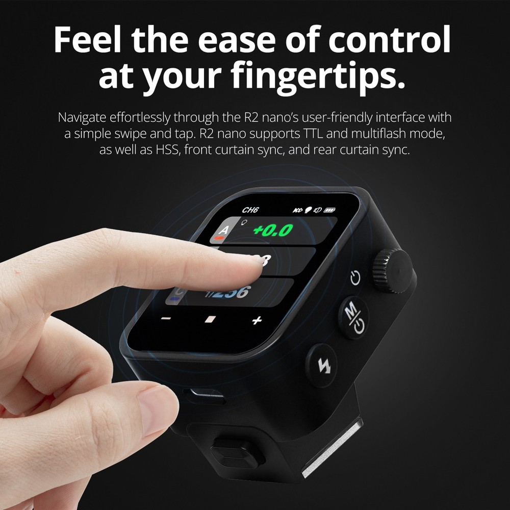 Flashpoint R2 Nano Touchscreen TTL Wireless Flash Trigger for Leica, Godox X3 L